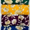 Large Floral Printed Dark Colour Cotton Fabric