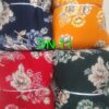 Elegant Silver Flower Print Cotton