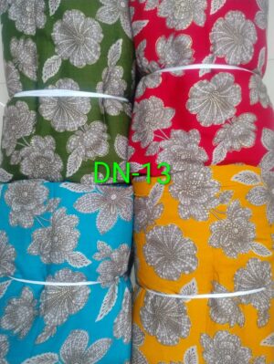 fabric (33) Elegant Silver Flower Print Cotton