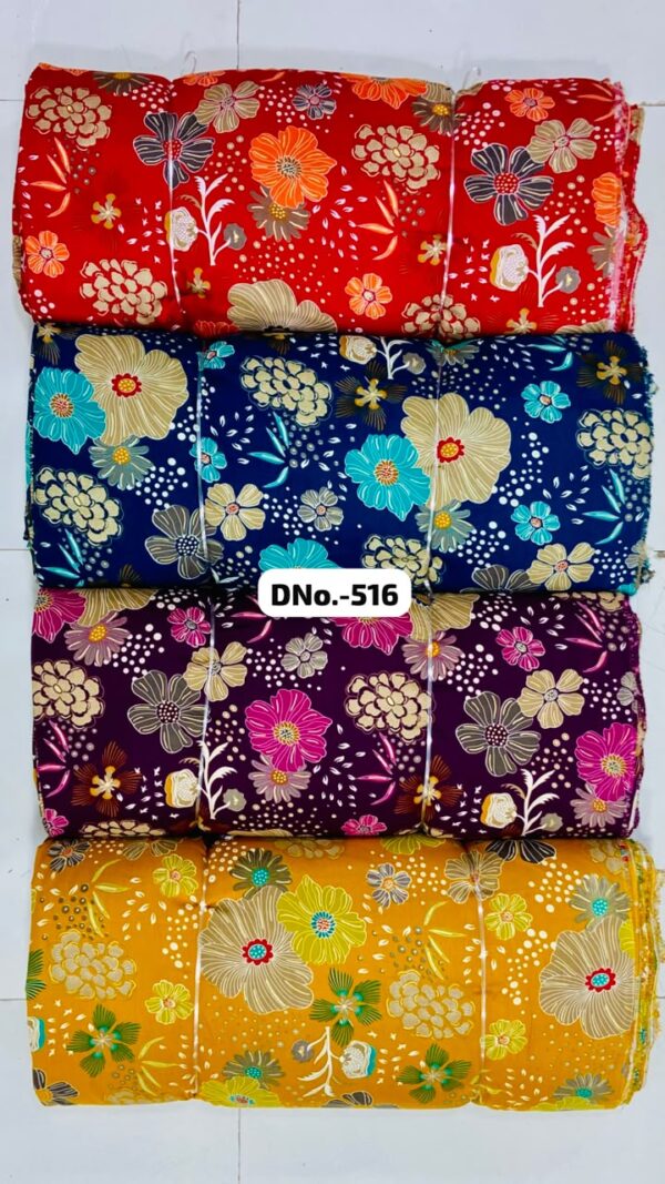 fabric (6) Multicolor Traditional Print Cotton